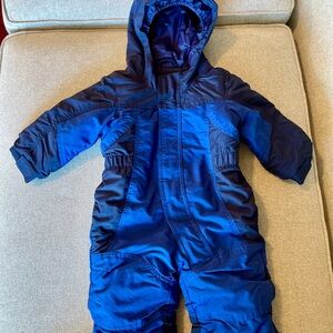 L.L. Bean Navy Snowsuit with Hood 6-12 months